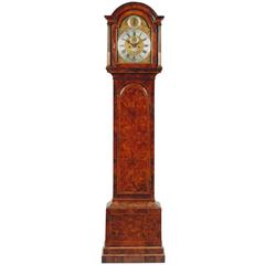 Antique 18th Century Figured Walnut Longcase Clock Thomas Milner, London
