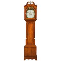 Antique English Regency Oak and Mahogany Longcase Clock by W.Giscard, Downham