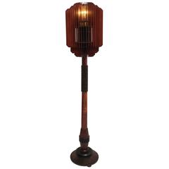 Impressive 1930s Art Deco Louvres Floor Lamp 12