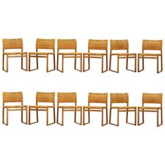 Beautiful Set of 12 Dining Chairs by Børge Mogensen for Fredericia