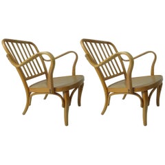 Pair of Thonet Armchairs by Josef Frank