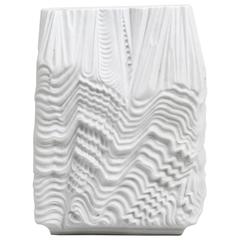 Large Martin Freyer White Porcelain Vase, Rosenthal Studio Linie, Germany, 1960