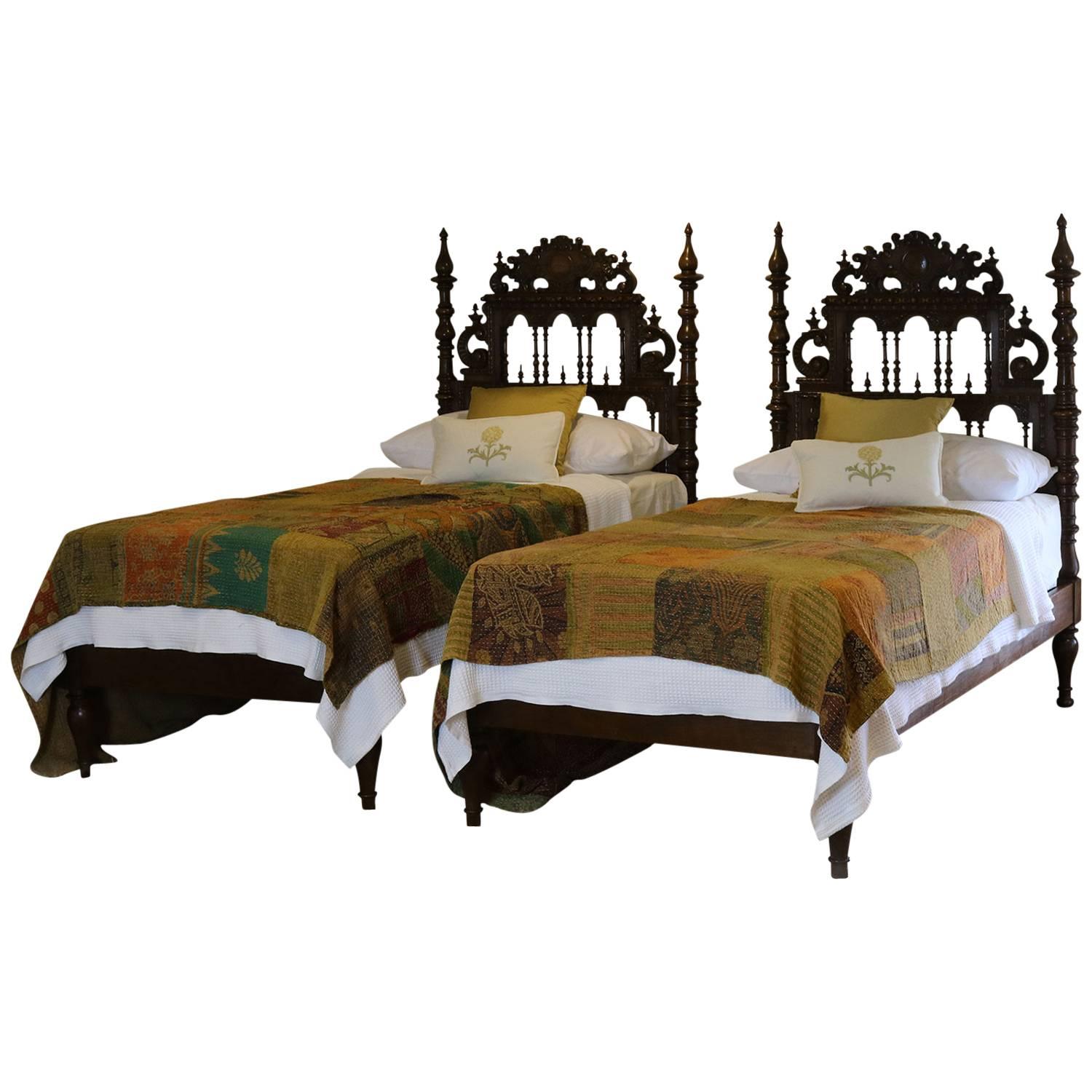 Matching Pair of Twin Portuguese Beds WP11