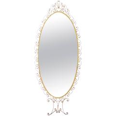 Large Floor Mirror Attributed to Pier Luigi Colli, Italy 1950s