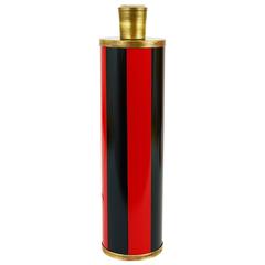 Red and Black Piero Fornasetti Mid-Century Table Lamp, Italy, 1950s 10