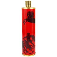 Red & Black Piero Fornasetti Greek Warrior Mid-Century Table Lamp, Italy, 1950s 11