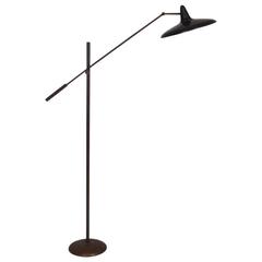 Articulating Swing Arm Floor Lamp, Italy, circa 1950