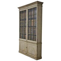 Antique 19th Century Glazed Library Bookcase, England, circa 1840