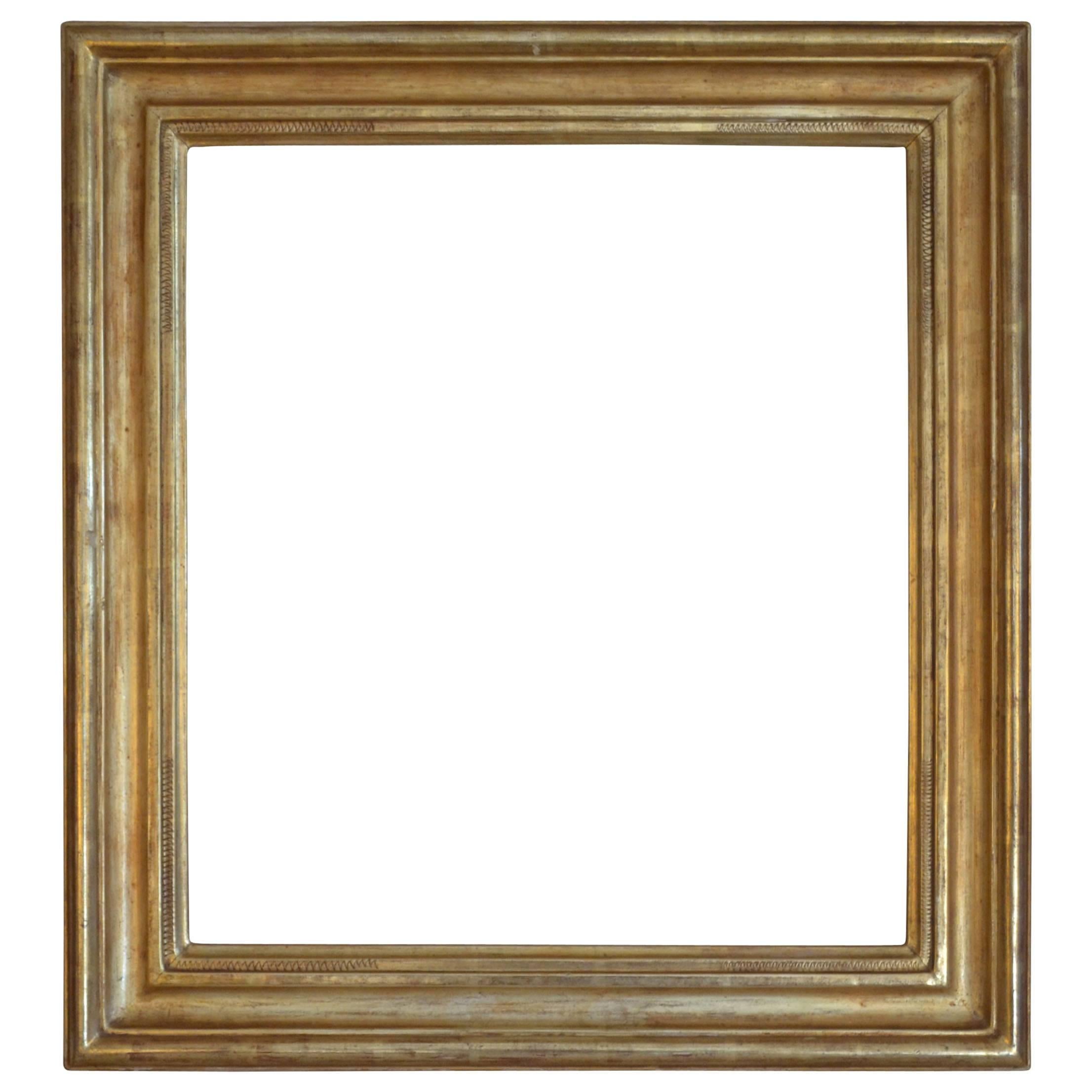 Carved Gilt New Hope School Frame by Ben Badura For Sale