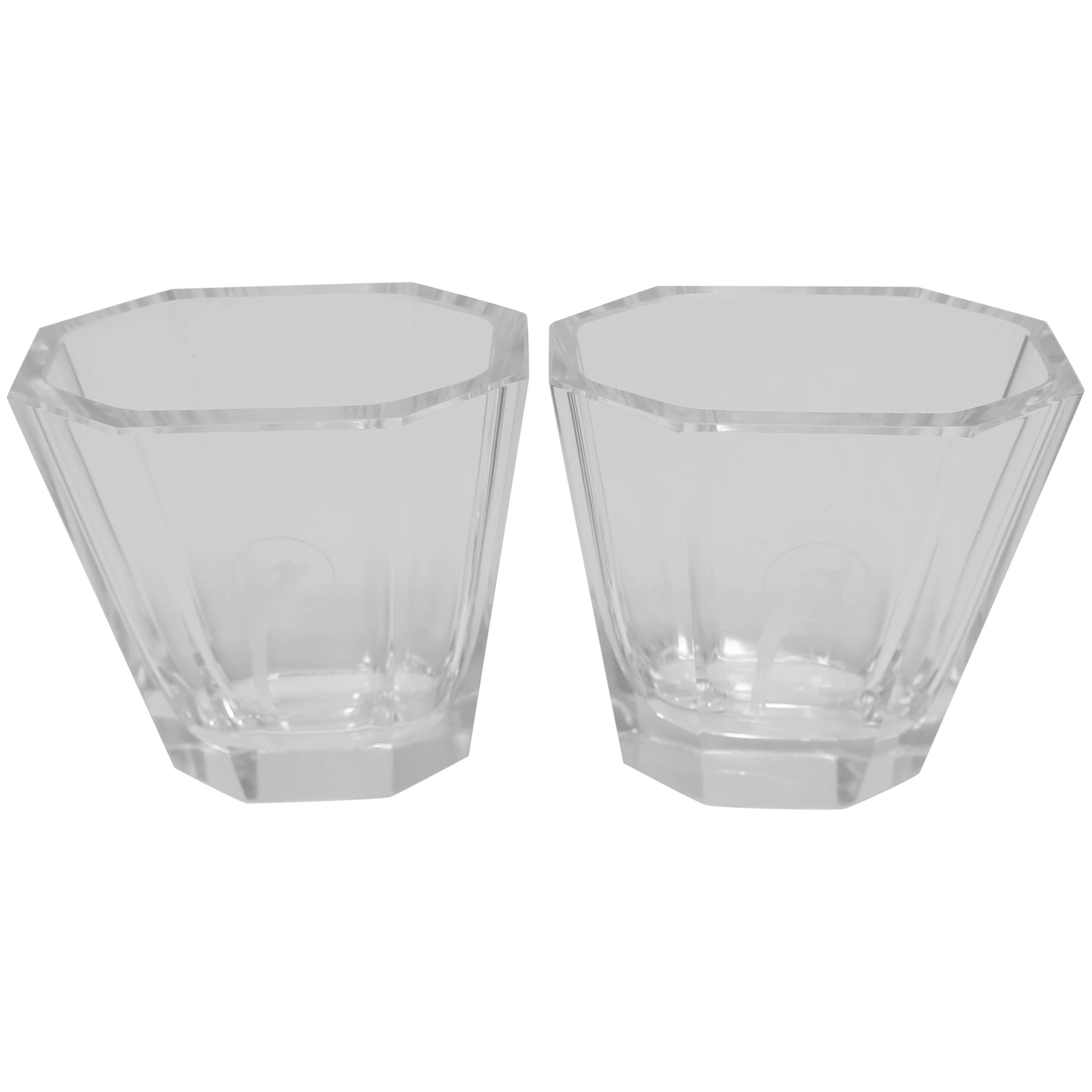 20th Century Swedish Modern Art Deco Crystal Vases Parrot Bird Design For Sale