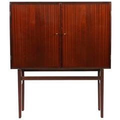 1960s Ole Wanscher Mahogany Highboard PJ Denmark Poul Jeppesen Danish Modern Bar