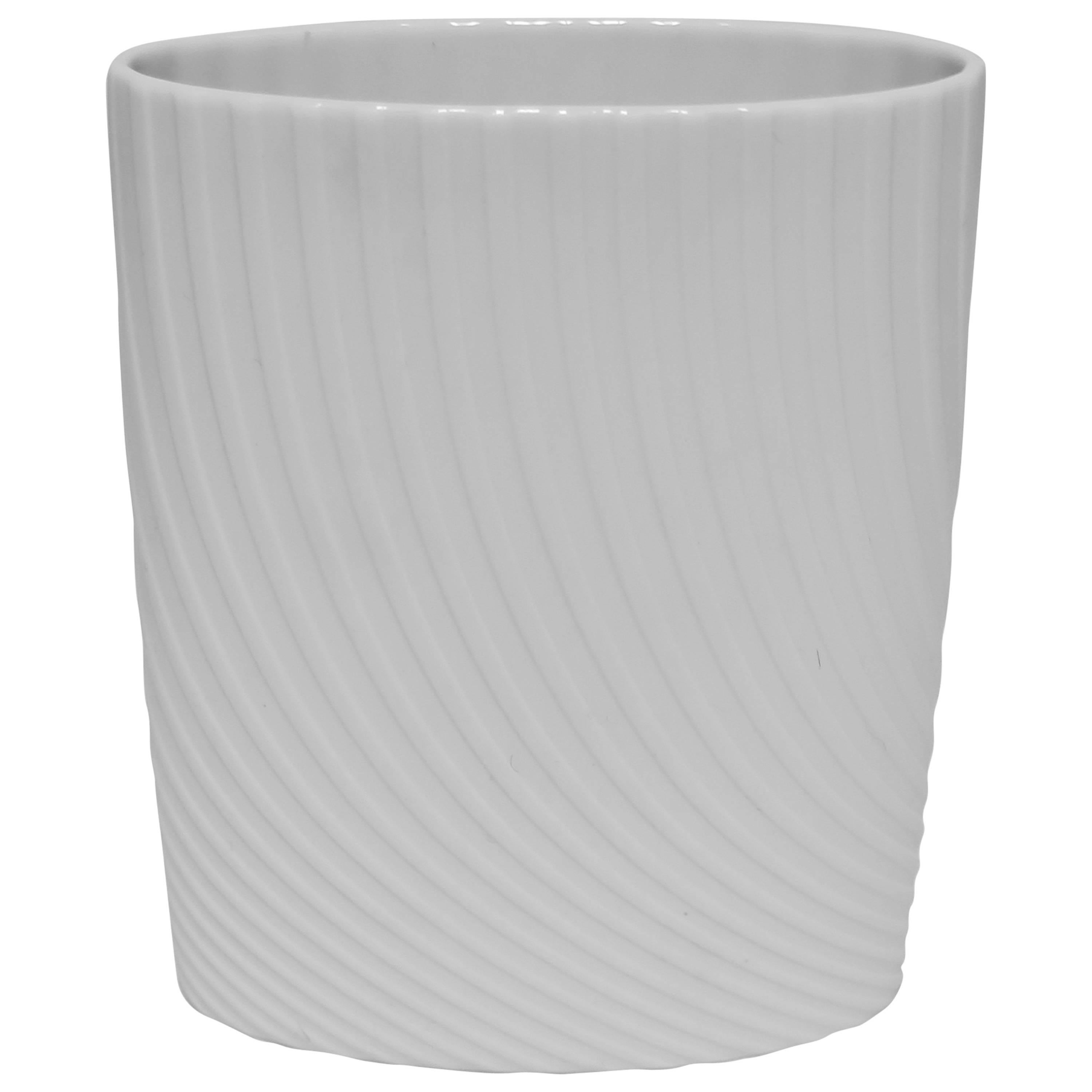 Vase en porcelaine blanche mate de créateur Rosenthal Studio-Line