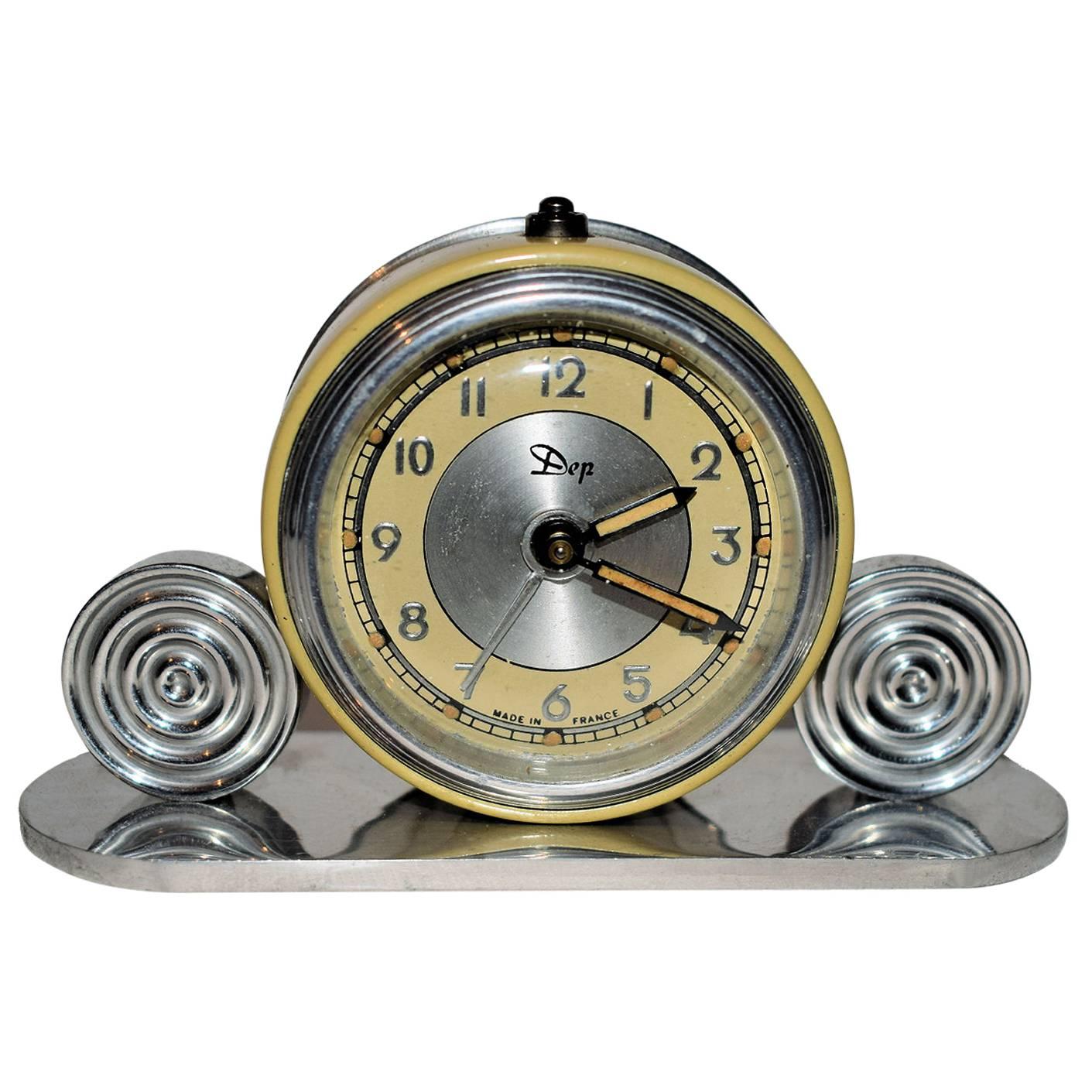 1930s Art Deco Miniature Alarm Clock by Dep at 1stDibs alarm dep, junghans alarm clock, art
