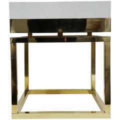 Small Mies Ice Side Table in Brass By Michael Dawkins 2
