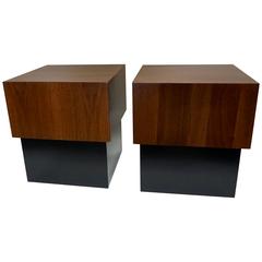Milo Baughman for Thayer-Coggin Pair of Cube Stands