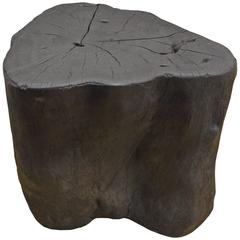 Andrianna Shamaris Triple Burnt Teak Wood Side Table