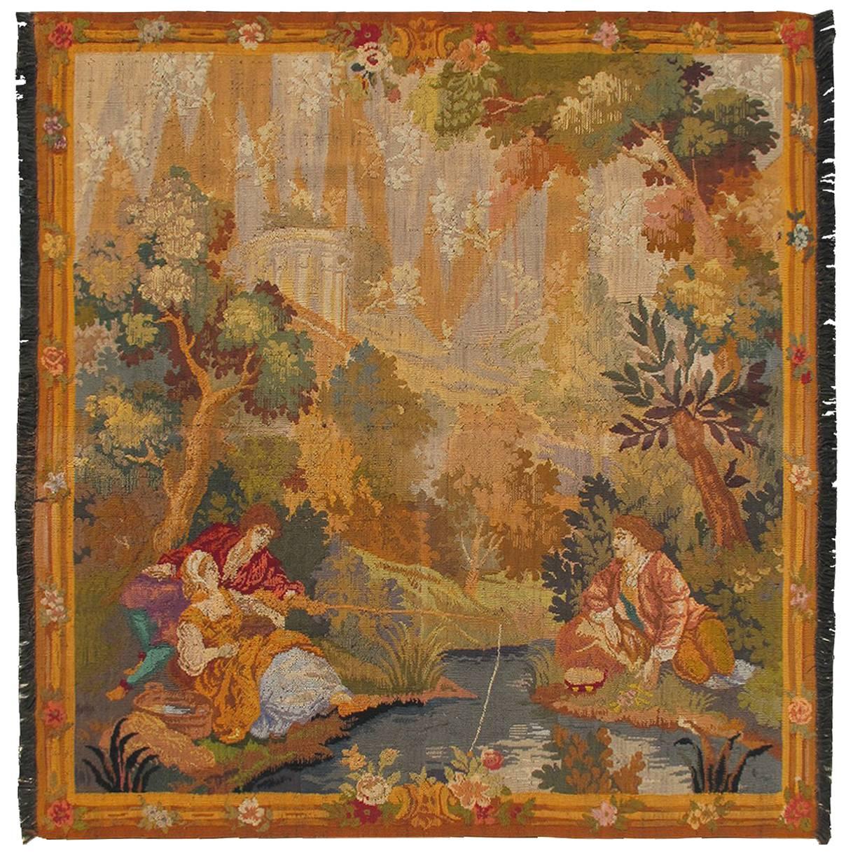 European Tapestry with Abundant Woodland Setting and Dramatic Composition
