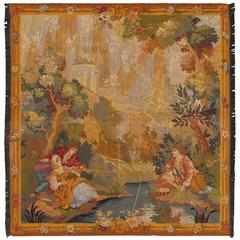 European Tapestry with Abundant Woodland Setting and Dramatic Composition