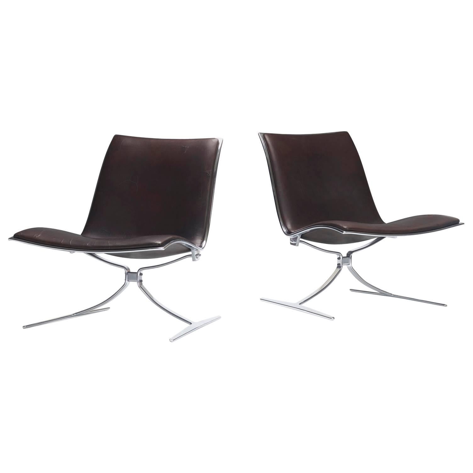Skater Chairs, Pair by Jorgen Kastholm for Alfred Kill For Sale