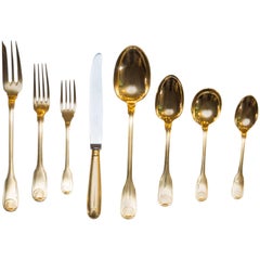 Christofle Vendome Gold-Plated 65 Piece Service Set