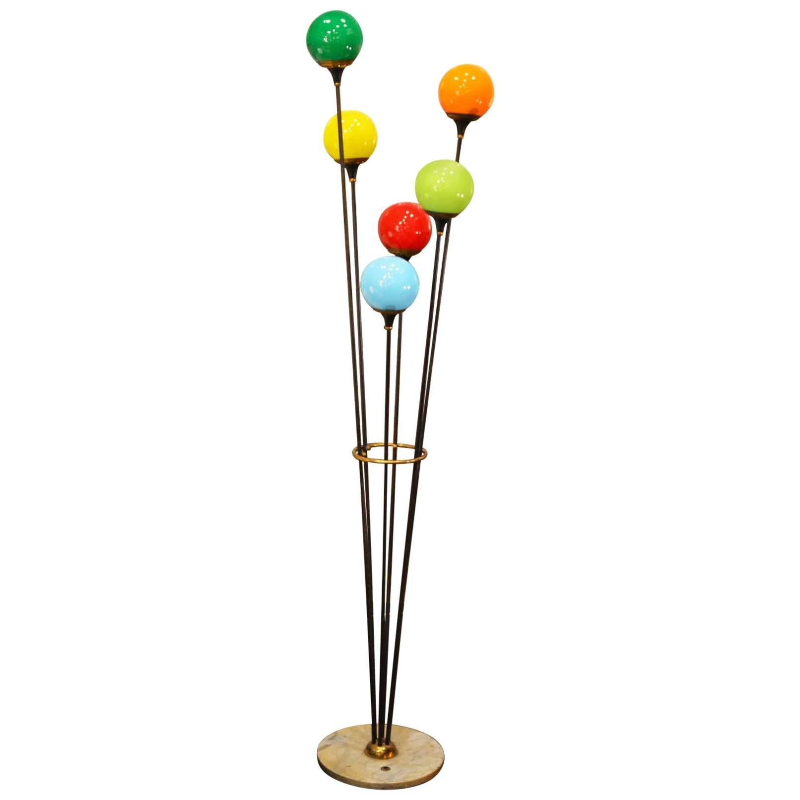 Fantastic and Rare Stilnovo Floor Lamp Italy, First Edition, circa 1960 For Sale