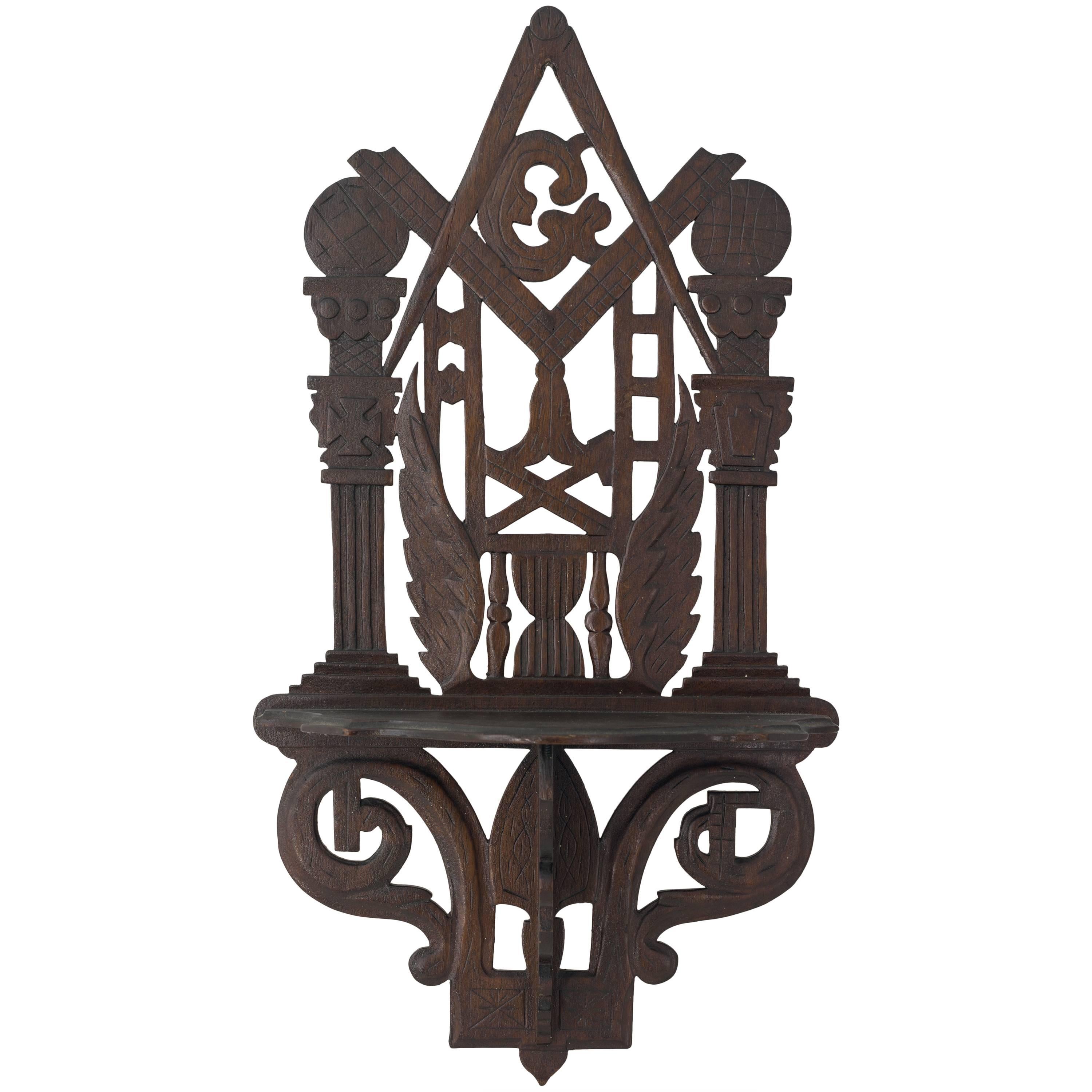 Masonic Shelf Bracket Made Attributed to the John Haley Bellamy Workshop For Sale
