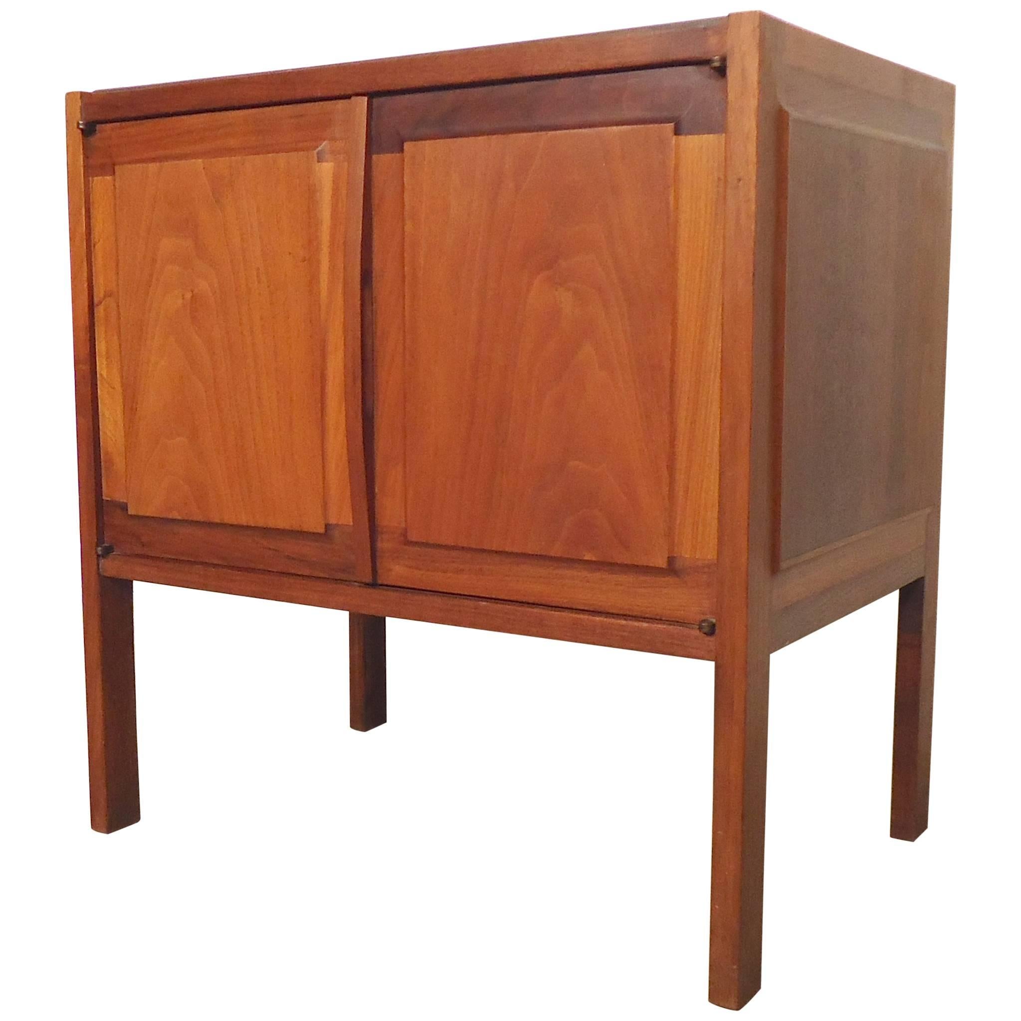 Single Mid-Century Nightstand with Stone Top