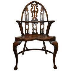 19th Century Antique Wood Armchair