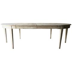 19th Century Swedish Period Gustavian Extending Table