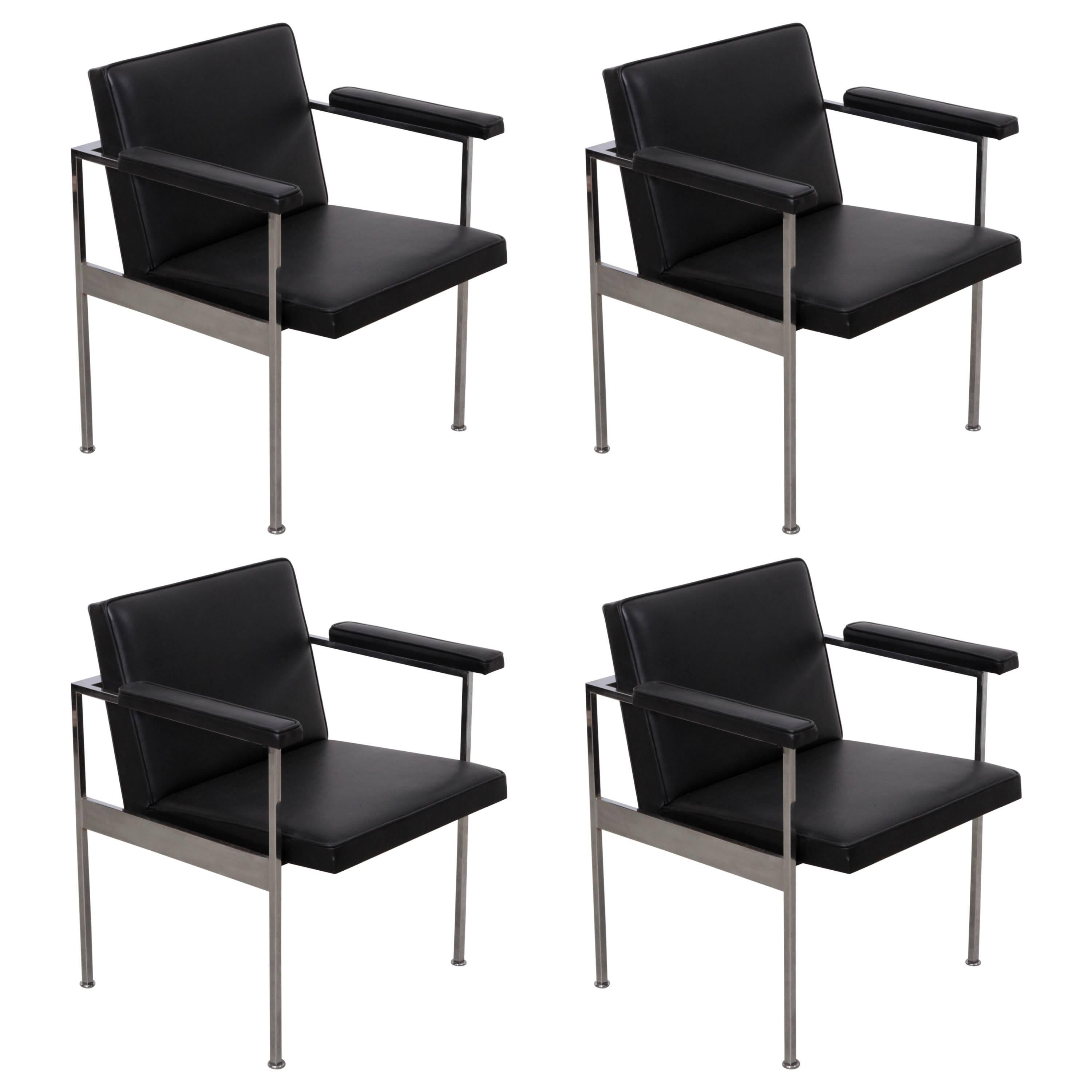 Set of Four Paddle Armchairs by George Nelson for Herman Miller For Sale