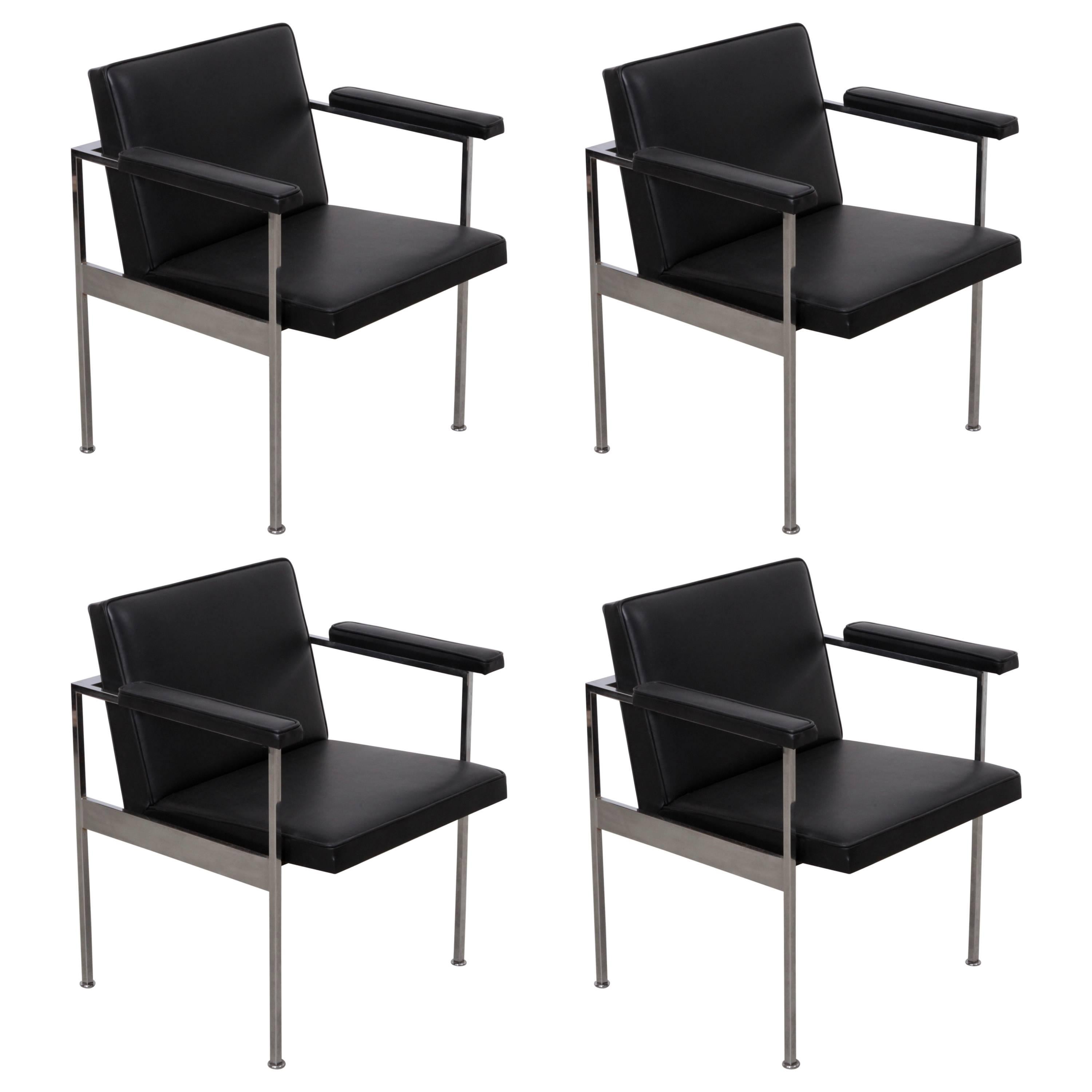 Set of Four Paddle Armchairs by George Nelson for Herman Miller