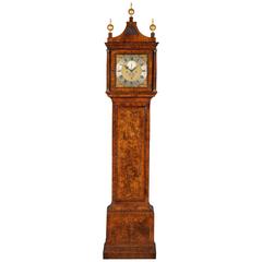 Antique 18th Century Figured Walnut Longcase Clock William Allam, London