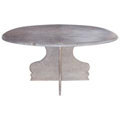 Large Oval Green Slate Table 11