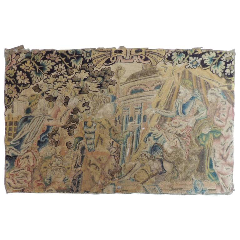 18th Century Small English Embroidery Tapestry Panel For Sale at 1stdibs