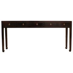 Fine Black Lacquer Console Table