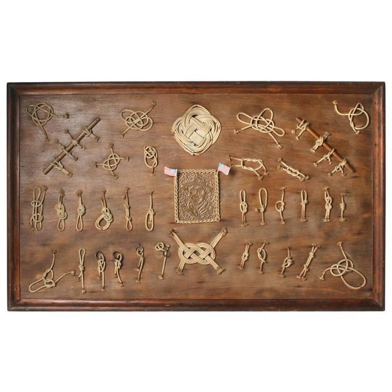 Boy Scout Knot Training Board at 1stDibs