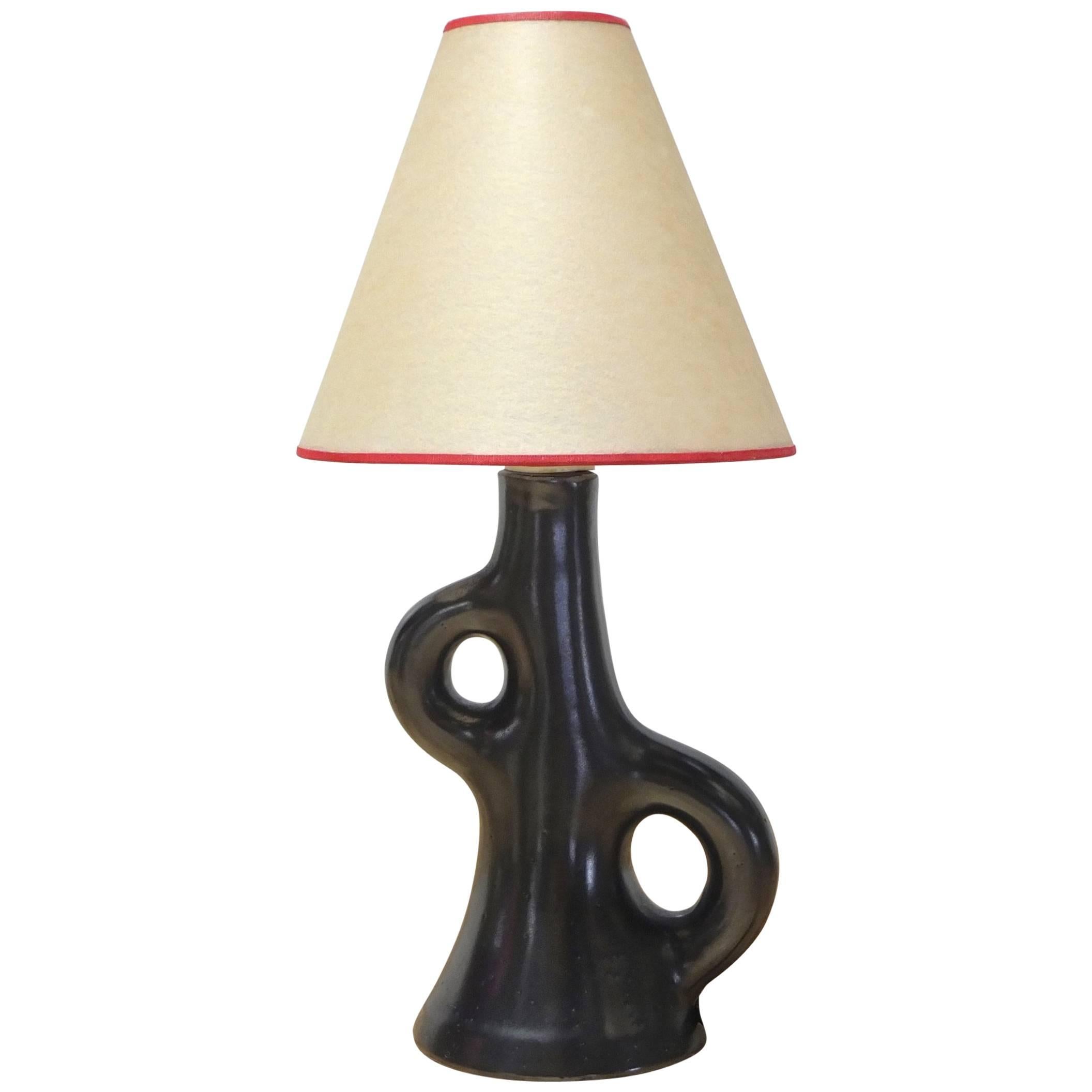 Free-Form Ceramic Lamp in the Manner of Georges Jouve