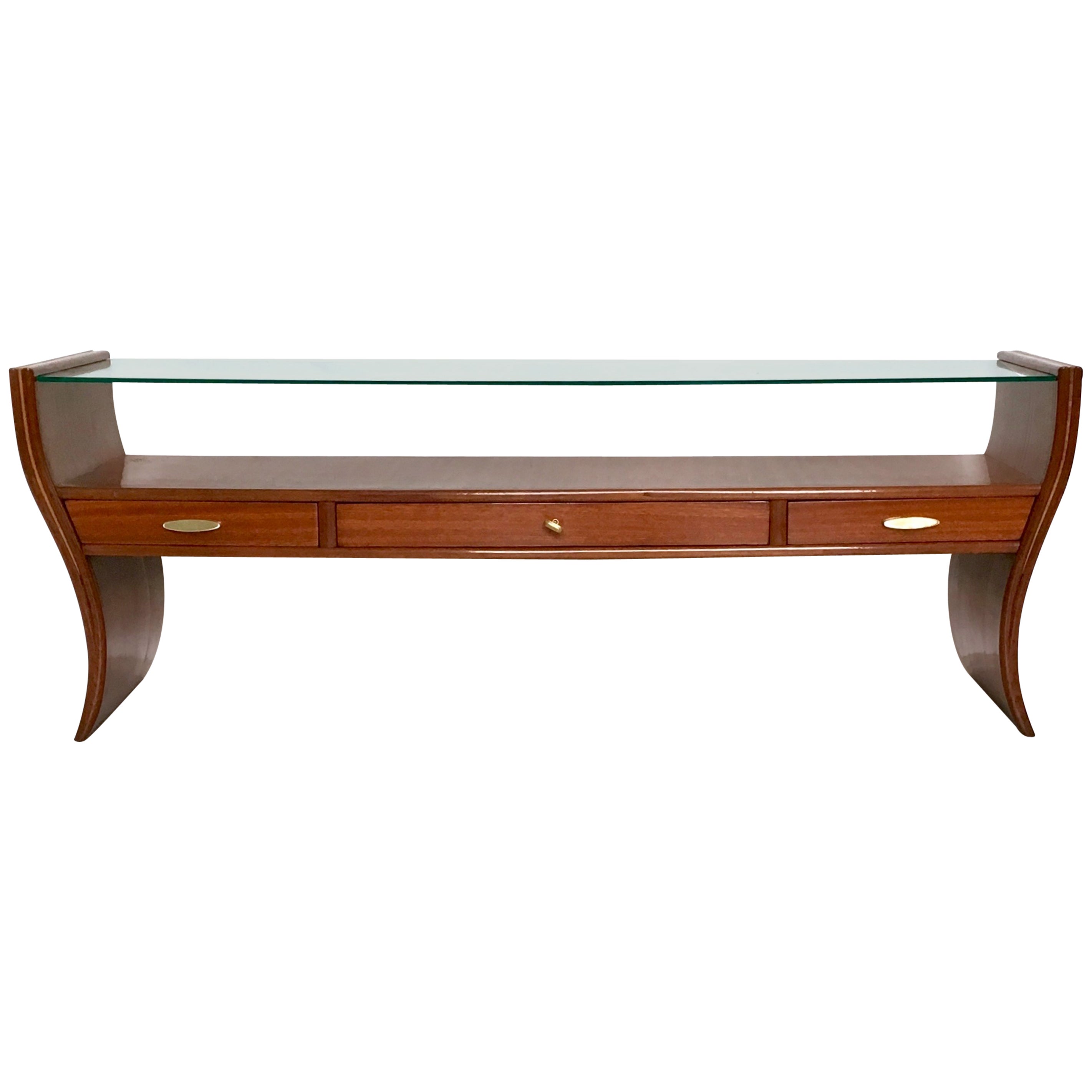White Midcentury Console Table Vanity Table, Italy, 1950S For Sale White Midcentury Console Table Vanity Table, Italy, 1950S For Sale