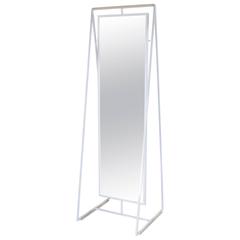 Ellen Standing and Rotating Mirror with Rear Garment Rack 2