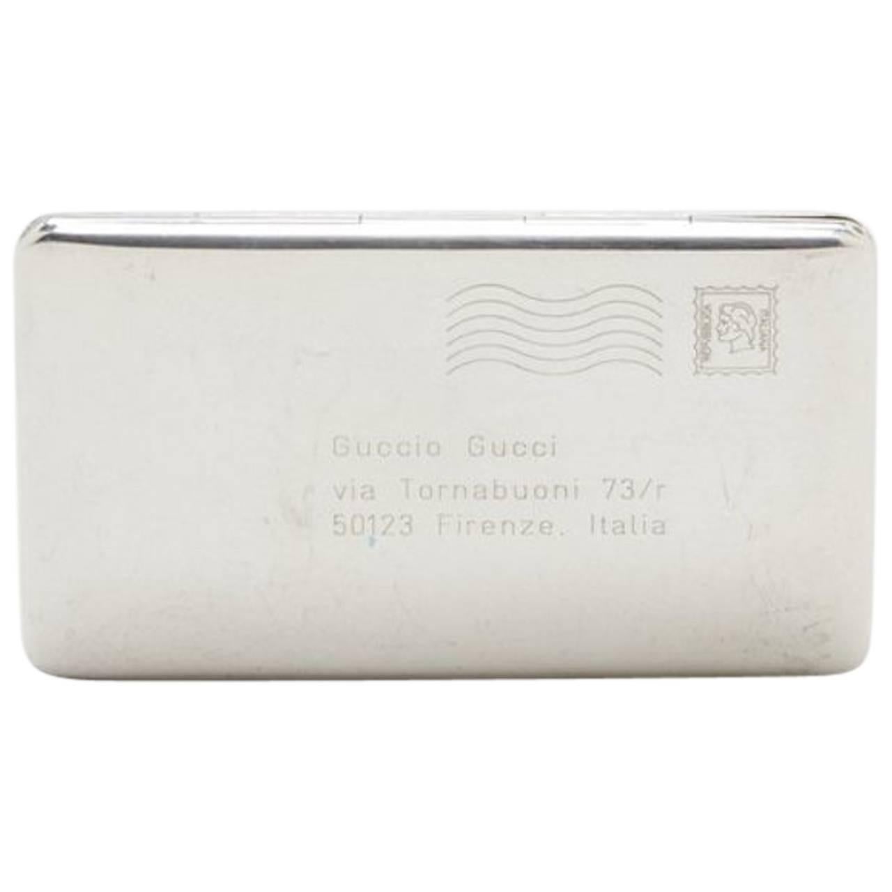 Sterling Silver Gucci Business Card Case