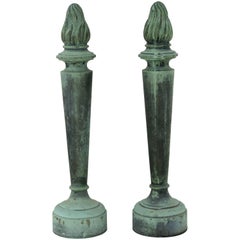 Antique Pair of Torch Form Architectural Details