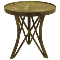 Rare Acid Etched Asian Style Cocktail Table by Philipp and Kelvin Laverne 9