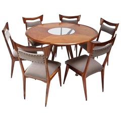 Liceu de Artes 1960s Brazilian Caviuna Dining Table and Chairs 9