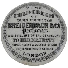 English Staffordshire Transfer Printed Pot & Lid, Breidenbach Rose Cold Cream 12