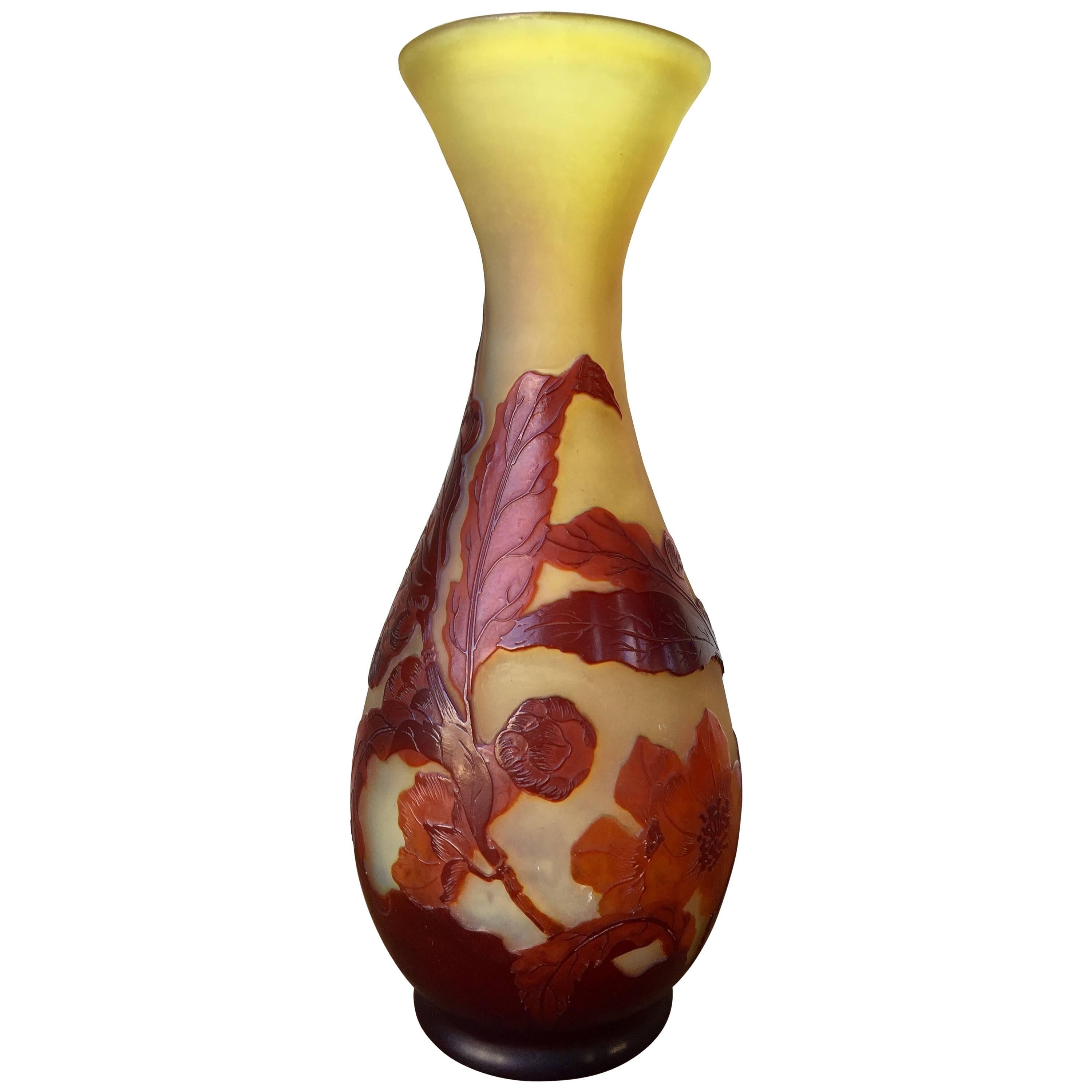 Emile Galle Nancy Art Nouveau Vase
