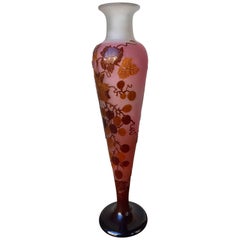 Vase Art nouveau d'Emile Galle, Nancy Art