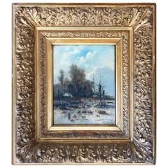 "Winter Farmscape" by Belgian Artist Franz Van Severdonck 11