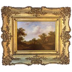 English Landscape Oil on Board, Attributed to Richard Hilder, circa 1813-1852 12
