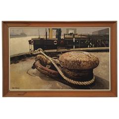 English Oil on Board, Titled 'Sunday Morning' by Pat Cleary, circa 1978 11