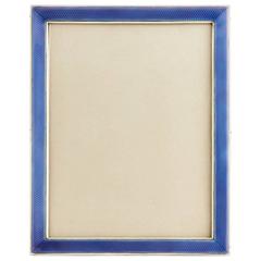 20th Century Art Deco Silver & Enamel Photograph Frame Birmingham, 1923